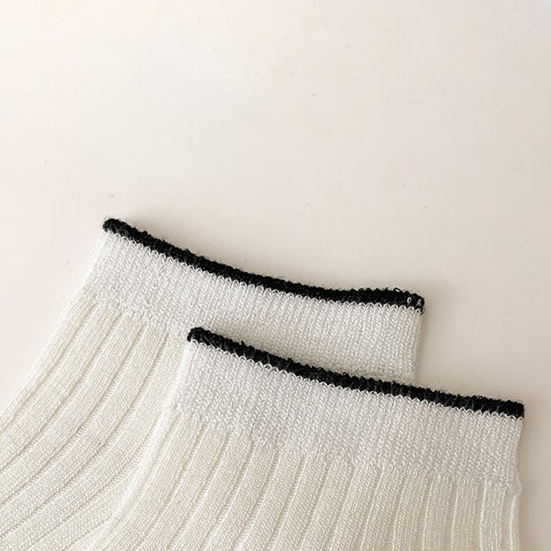 Lässige gerippte Bambus-Knöchelsocken (5 Paar) - image 6