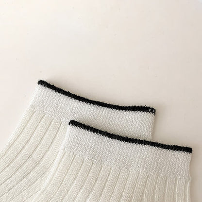 Lässige gerippte Bambus-Knöchelsocken (5 Paar) - image 6