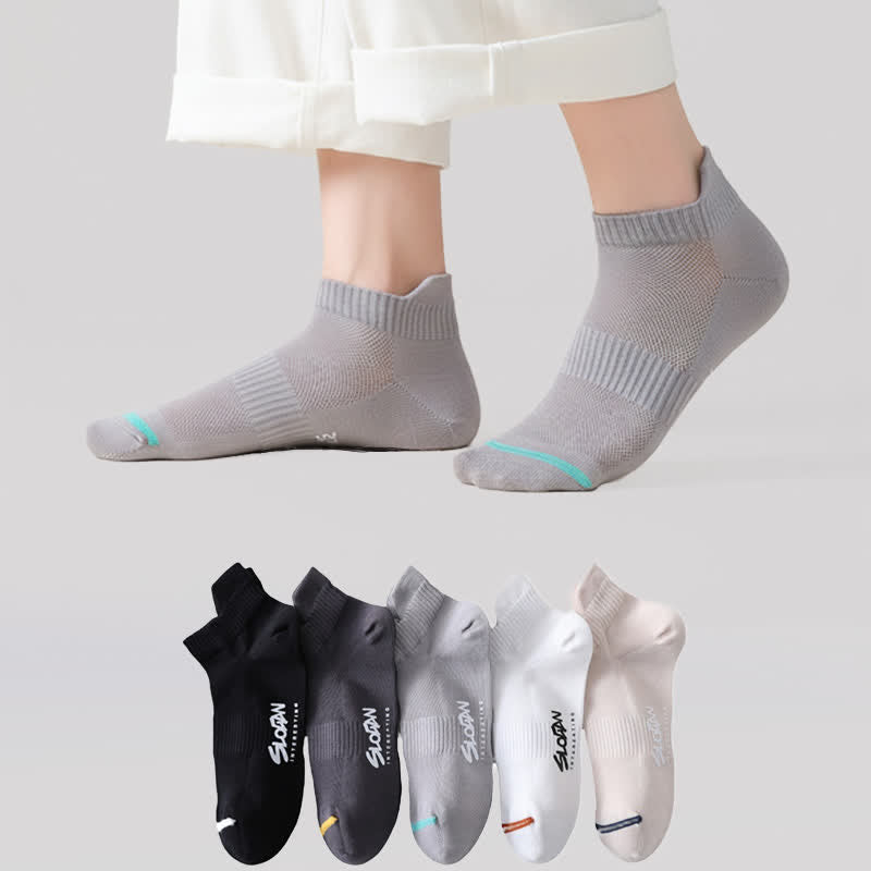 Atmungsaktive, gepolsterte Knöchelsocken (5 Paar) - Mehrfarbig - EU36-44 (US3-10) - image 0