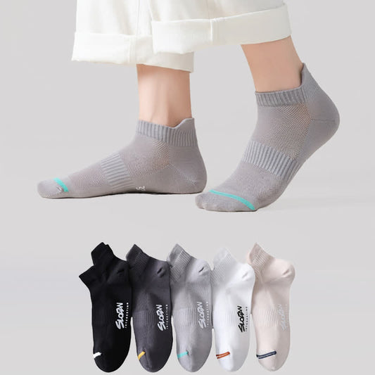 Atmungsaktive, gepolsterte Knöchelsocken (5 Paar) - Mehrfarbig - EU36-44 (US3-10) - image 0