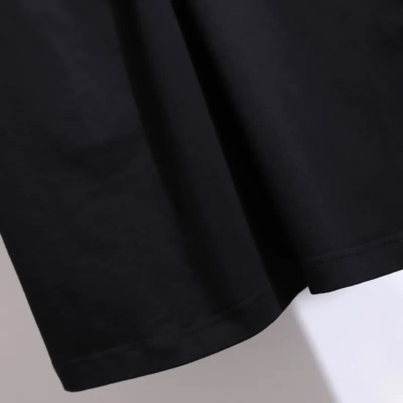 Plus Size Bluse aus dehnbarem Baumwollstoff mit Twist-Detail vorne und V-Ausschnitt - image 4