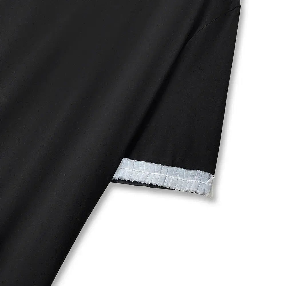 Midikleid in Übergröße mit kontrastierendem Saum - image 2