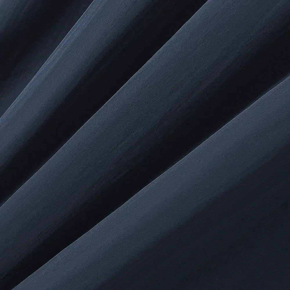 Plus Size marineblaues Midikleid mit Bindeband am Rücken und Rüschensaum - image 4