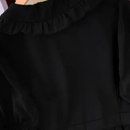 Midikleid in Übergröße mit Rüschenkragen und Knopfleiste - image 3