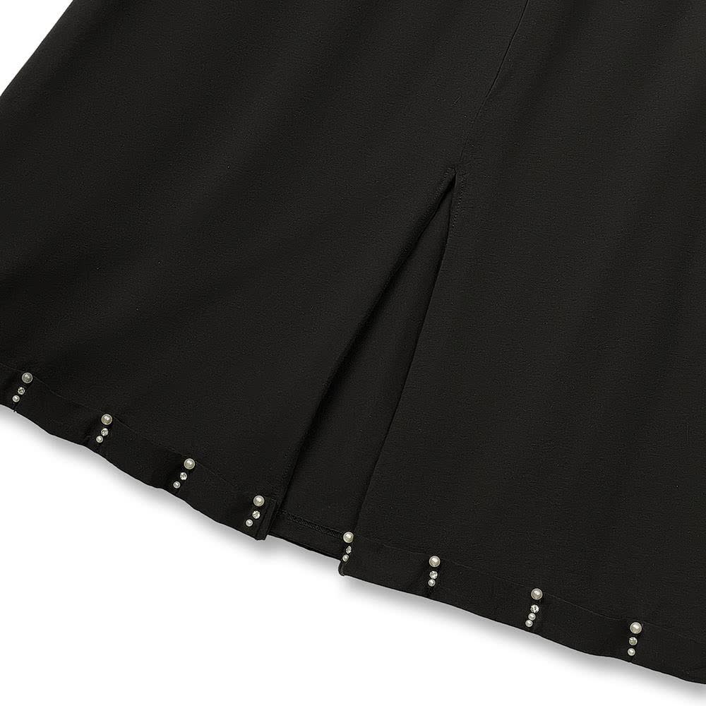 Plus Size Midi-Rock mit seitlicher Bindefläche, Raffungen und kurzen Ärmeln, passendes Set - image 8