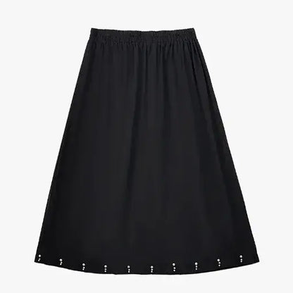 Plus Size Midi-Rock mit seitlicher Bindefläche, Raffungen und kurzen Ärmeln, passendes Set - Midi-Rock - 6XL - image 6