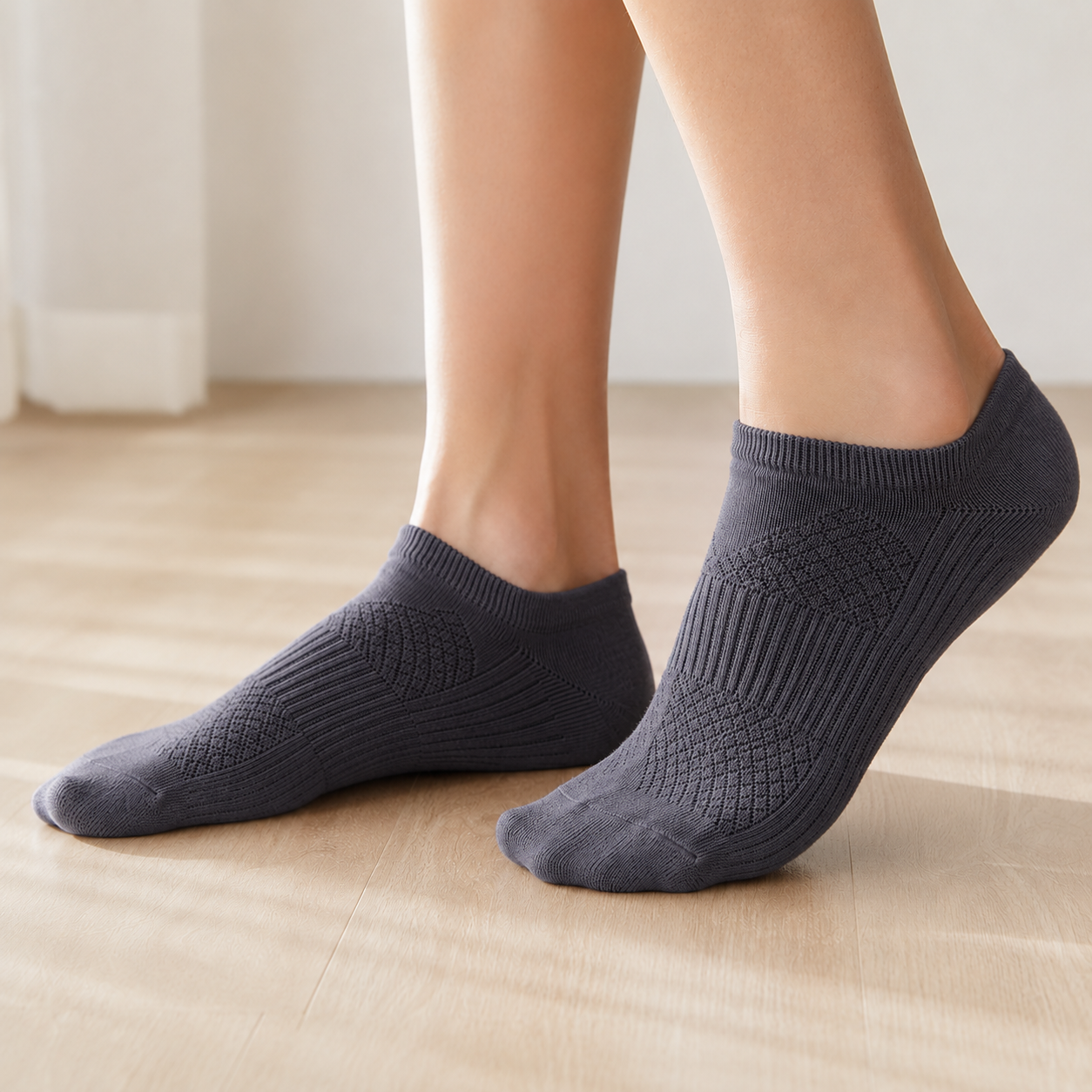Atmungsaktive, antibakterielle Knöchelsocken aus Eisseide (5 Paar) - image 5