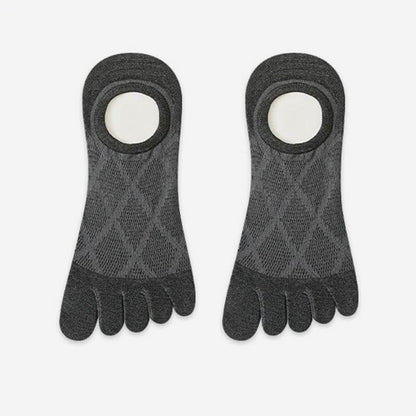 Atmungsaktive, unsichtbare Zehensocken aus Bambus (3 Paar) - Dunkelgrau - EU36-45 (US3-11) - image 6