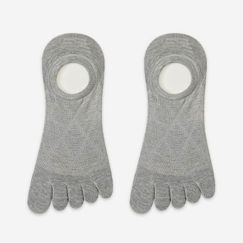 Atmungsaktive, unsichtbare Zehensocken aus Bambus (3 Paar) - Hellgrau - EU36-45 (US3-11) - image 7