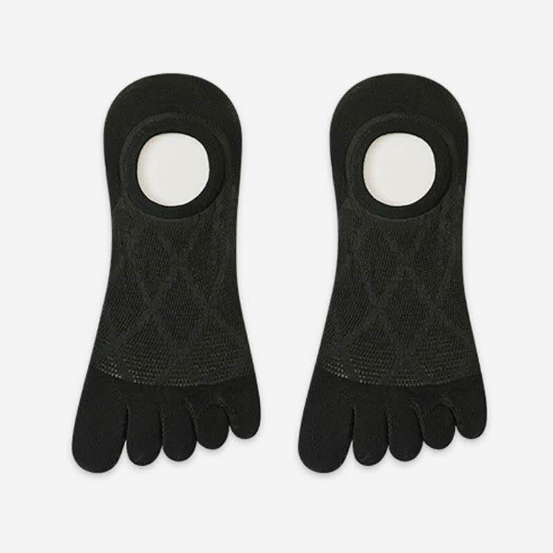 Atmungsaktive, unsichtbare Zehensocken aus Bambus (3 Paar) - Schwarz - EU36-45 (US3-11) - image 3