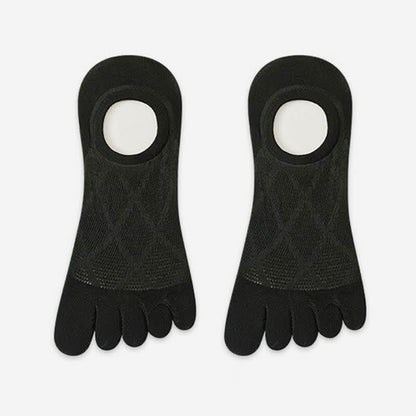 Atmungsaktive, unsichtbare Zehensocken aus Bambus (3 Paar) - Schwarz - EU36-45 (US3-11) - image 3