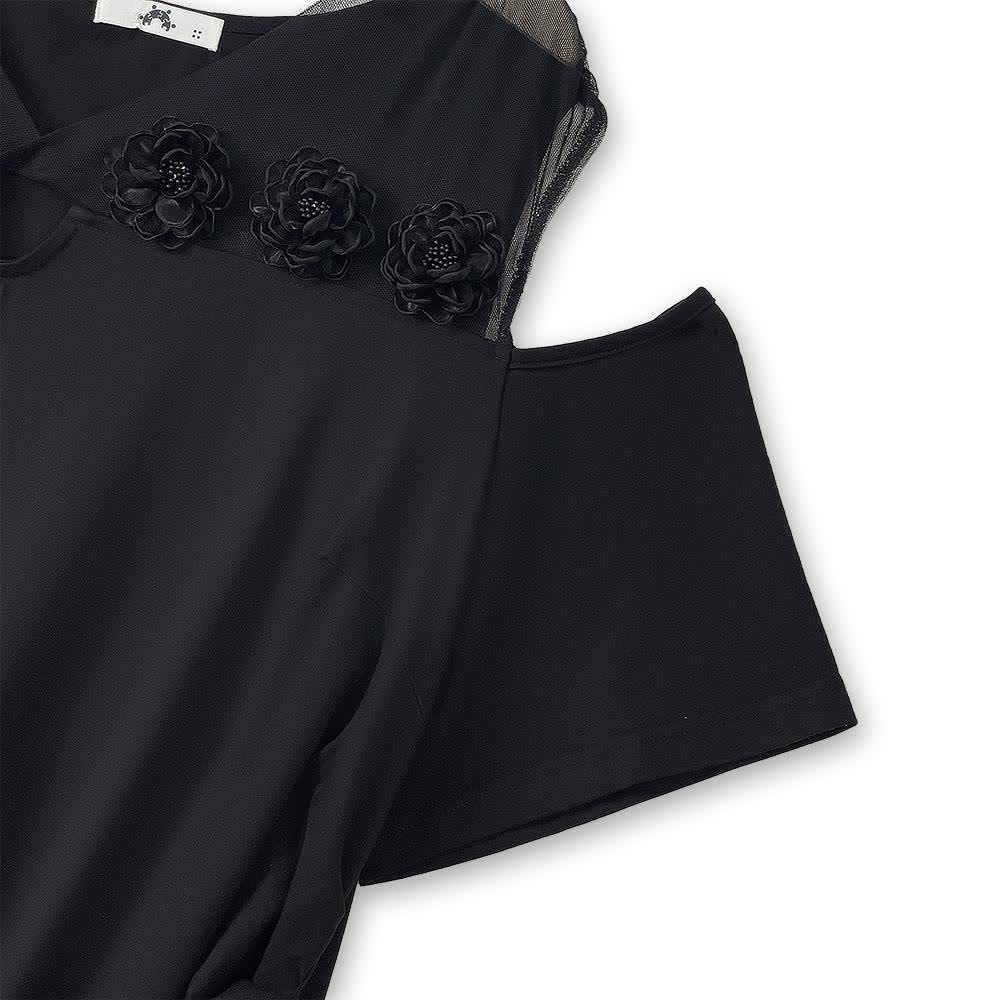 Plus Size Midikleid mit geraffter Taille, Mesh-Einsätzen, V-Ausschnitt und kurzen Ärmeln, V-Ausschnitt - image 4