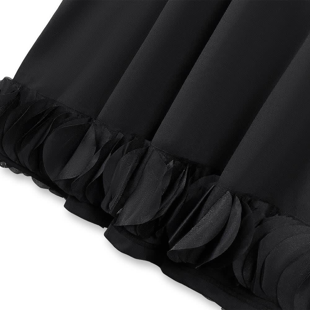 Plus Size Rundhals Kurzarm Etuikleid, schlichte Midi-Länge - image 3