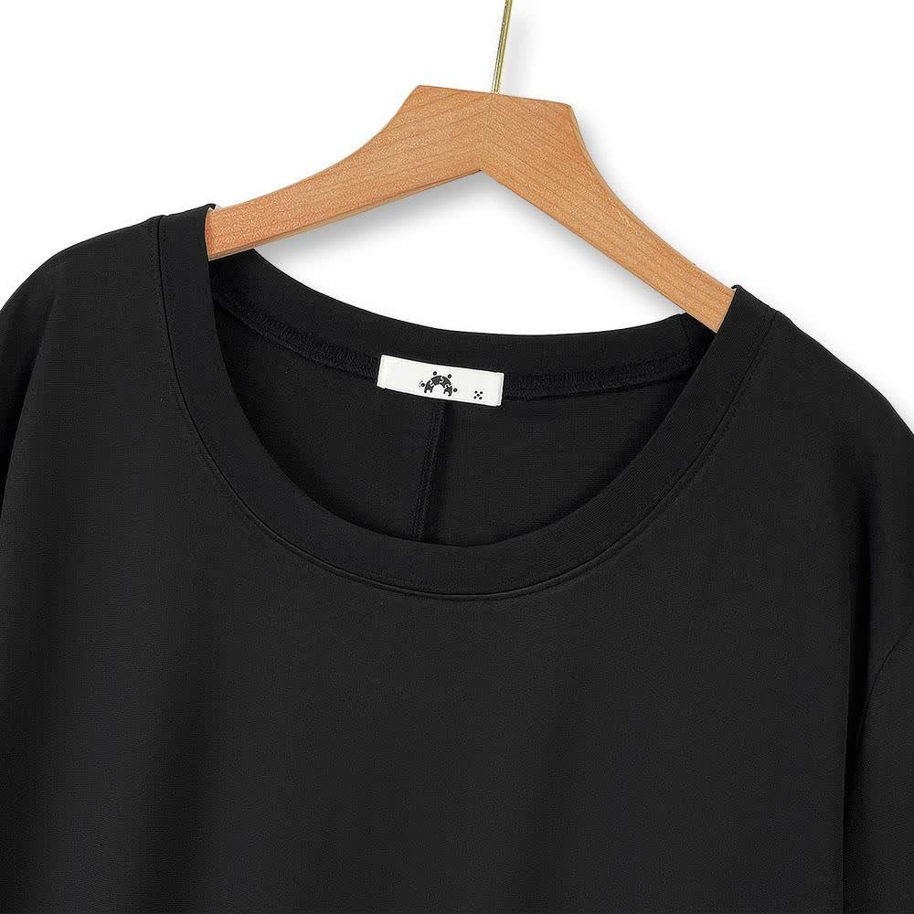 Plus Size Rundhals Kurzarm Etuikleid, schlichte Midi-Länge - image 1