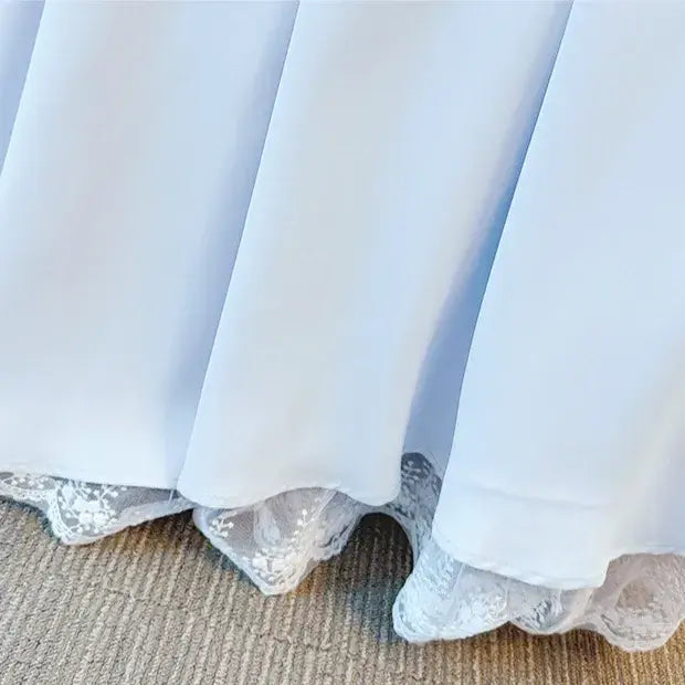 Leichtes Sommerkleid in A-Linie mit eckigem Ausschnitt in Übergröße, Midi-Länge - image 4