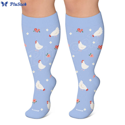 Plus Size Bunny Bloom Kompressionsstrümpfe - image 10