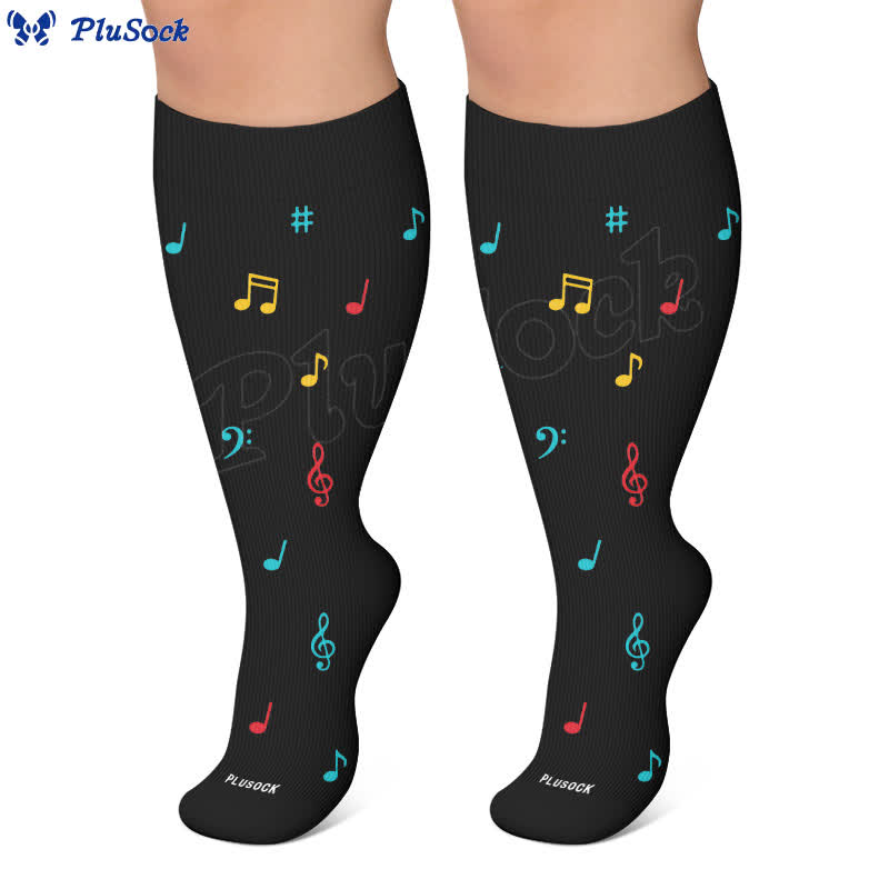 Plus Size Music Robot Kompressionsstrümpfe - image 8