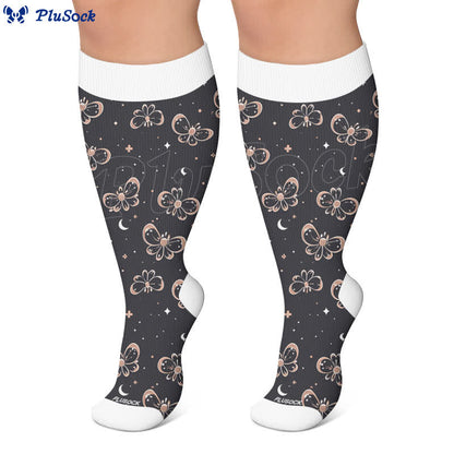 Plus Size Ghost Cat Kompressionsstrümpfe - image 10