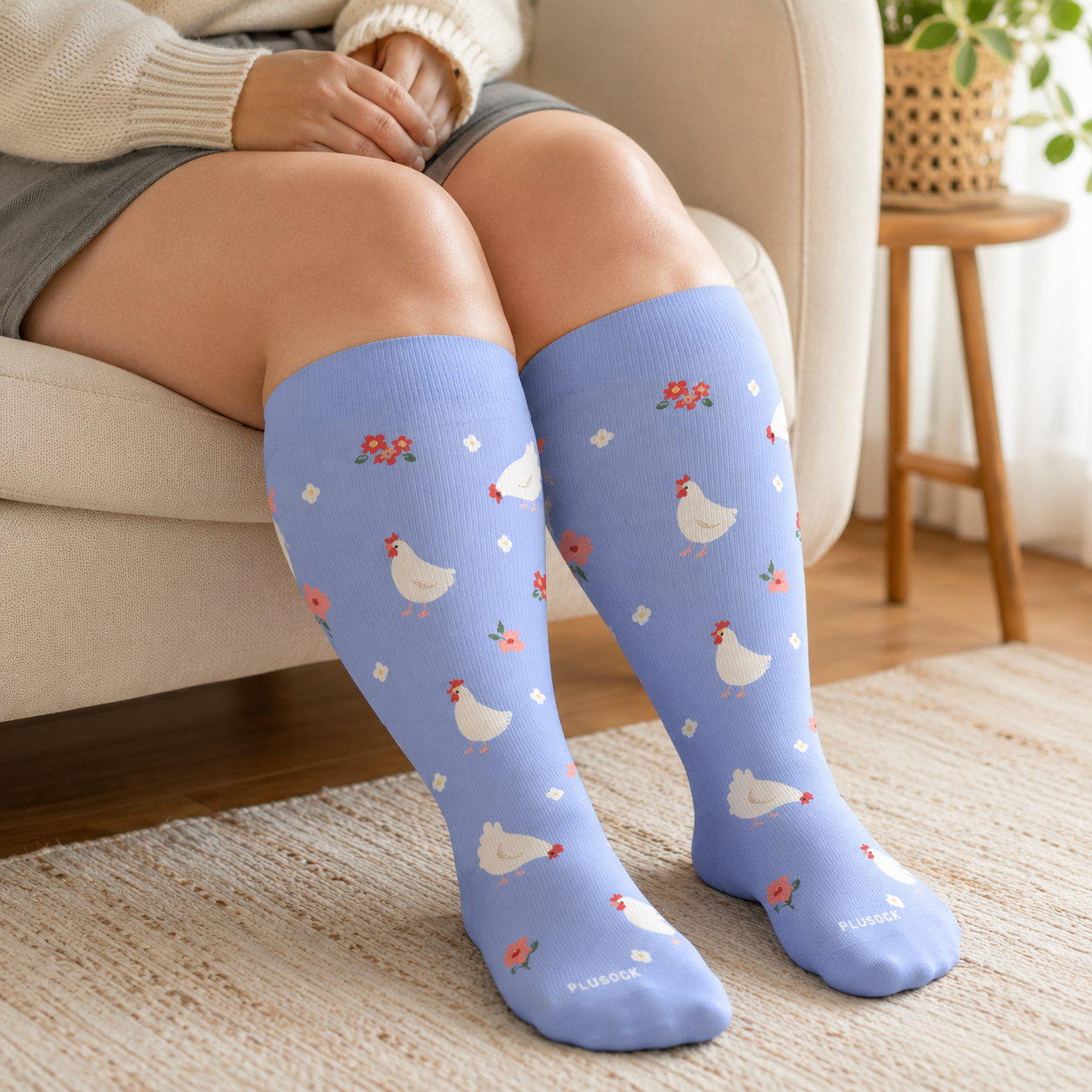 Plus Size Bunny Bloom Kompressionsstrümpfe - image 2