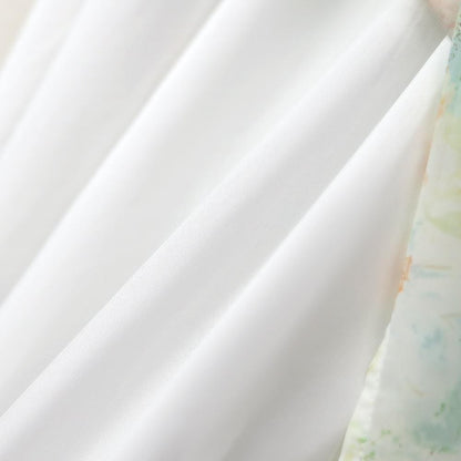 Sommer-Maxikleid in Übergröße mit eckigem Ausschnitt, Spitzenbesatz, Blumenmuster und Puffärmeln, Spitzenbesatz und Blumenmuster - image 6