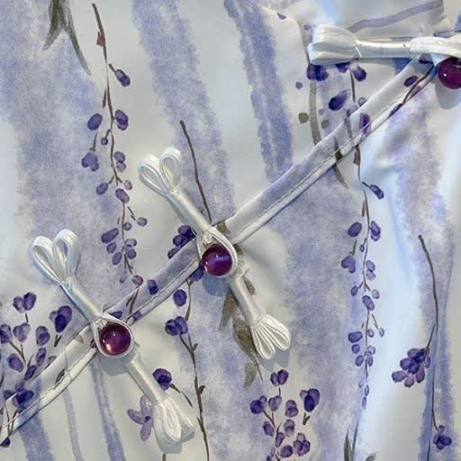 Sommer-Maxikleid in Übergröße, locker geschnitten, mit Blumenmuster und Streifen, Stehkragen - image 2
