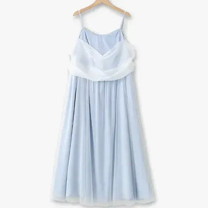 Plus Size Empire-Taille, figurbetontes, ausgestelltes A-Linien-Sommerkleid-Set - Midi Slipkleid - 6XL - image 1