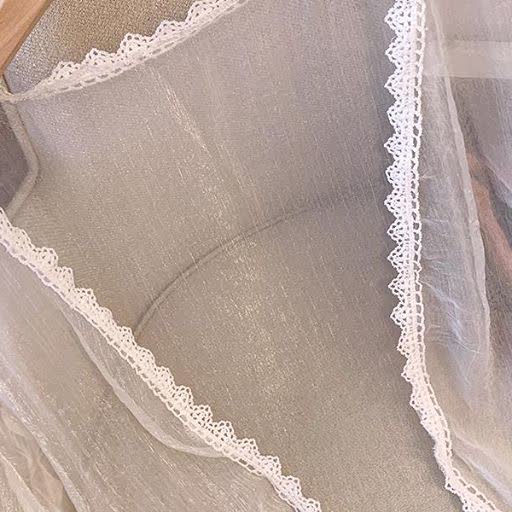 Set aus transparentem Cardigan in Übergröße, leichtem Sommerkleid mit Blumenmuster, Rüschen und V-Ausschnitt - image 3