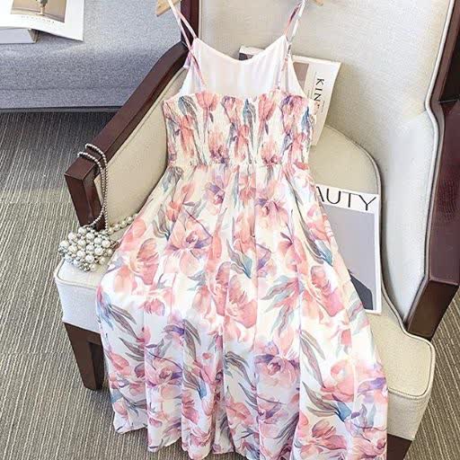 Set aus transparentem Cardigan in Übergröße, leichtem Sommerkleid mit Blumenmuster, Rüschen und V-Ausschnitt - image 6