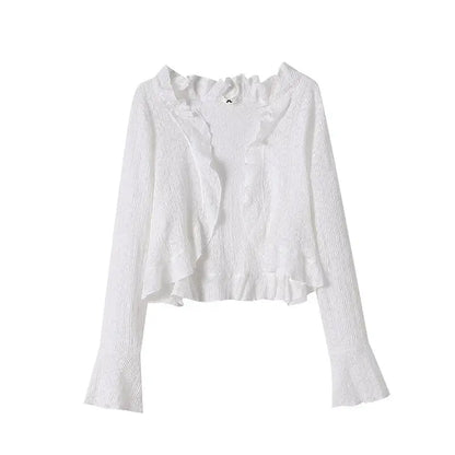 Plus Size Empire-Taille, figurbetontes, ausgestelltes A-Linien-Sommerkleid-Set - Strickjacke - 6XL - image 2