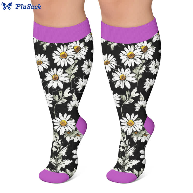 Daisy Bloom Kompressionsstrümpfe in Übergröße - image 4