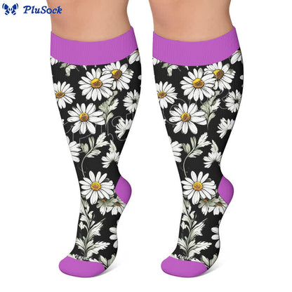 Daisy Bloom Kompressionsstrümpfe in Übergröße - image 4