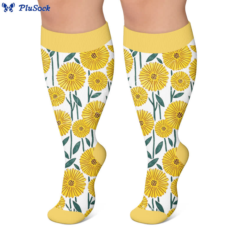 Daisy Bloom Kompressionsstrümpfe in Übergröße - image 6