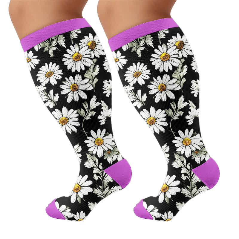 Daisy Bloom Kompressionsstrümpfe in Übergröße - image 8