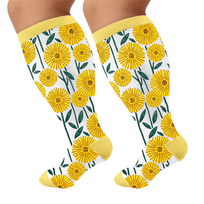 Daisy Bloom Kompressionsstrümpfe in Übergröße - image 10