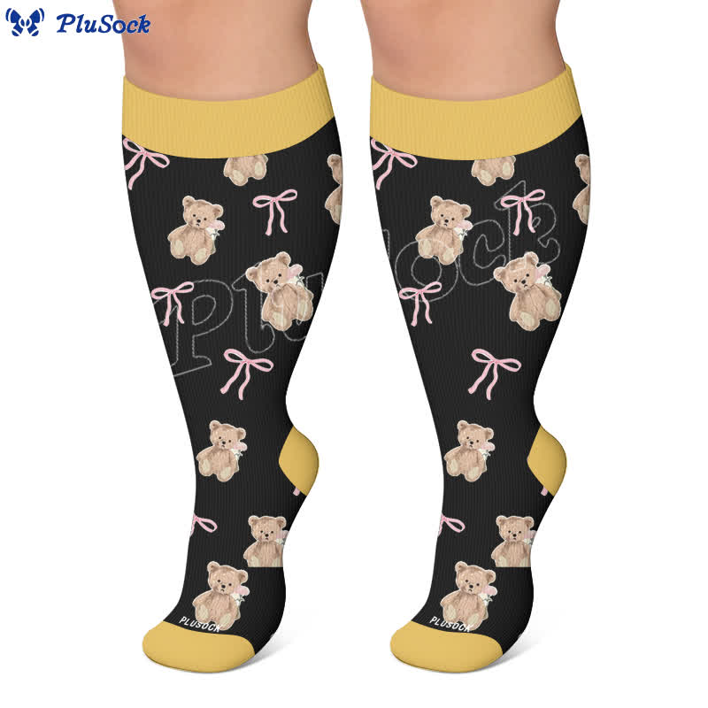 Plus Size Navy Bunny Kompressionsstrümpfe - image 5