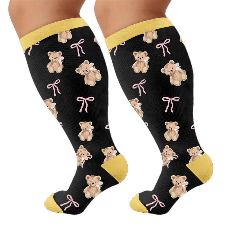 Plus Size Navy Bunny Kompressionsstrümpfe - image 9