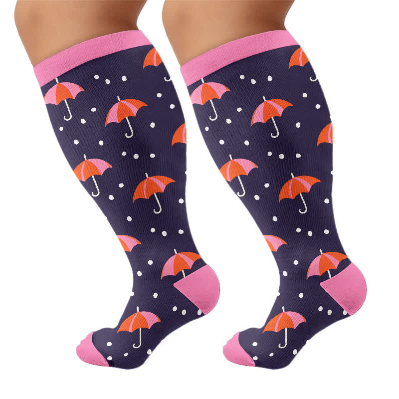 Kompressionsstrümpfe in Übergröße von Mushroom Meadow - Marineblau - 4XL - image 10