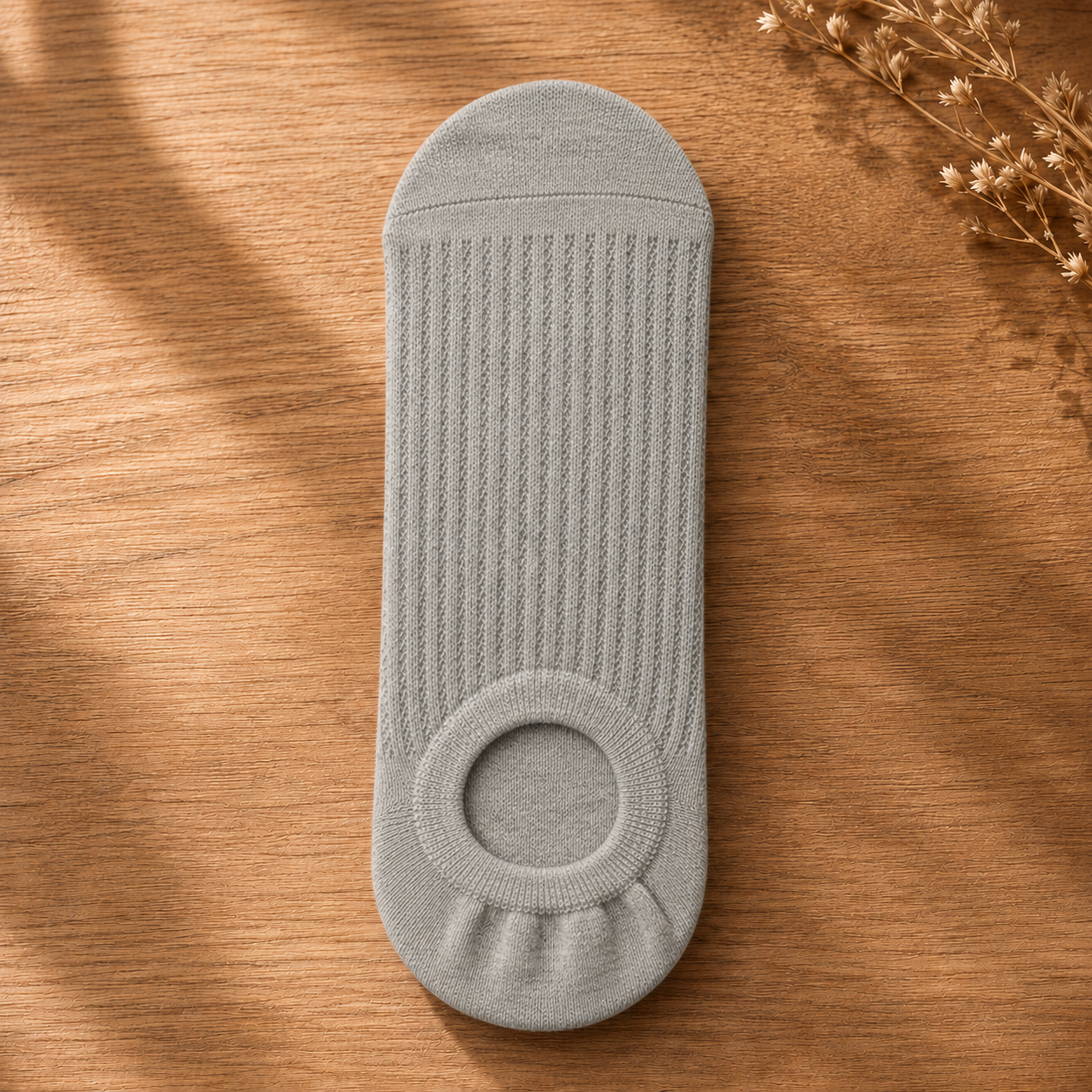 Gerippte, atmungsaktive, unsichtbare Socken (4 Paar) - Grau - EU36-40 (US3-7) - image 9