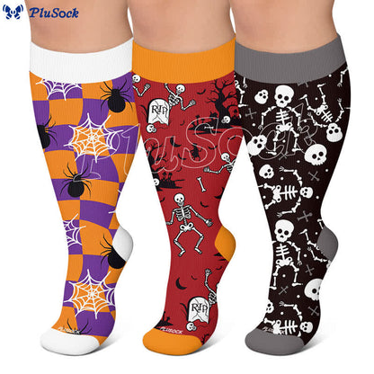 Plus Size Webs Bone Parade Kompressionsstrümpfe - image 0