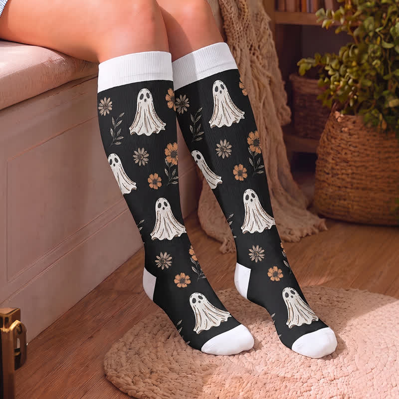 Plus Size Ghostly Autumn Tales Kompressionsstrümpfe - image 3