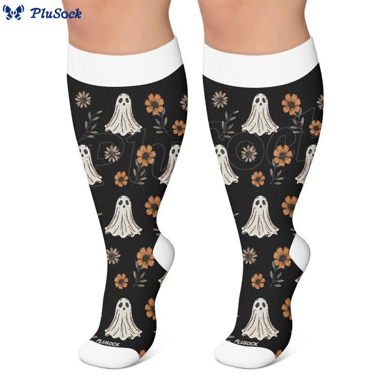 Plus Size Ghostly Autumn Tales Kompressionsstrümpfe - image 6