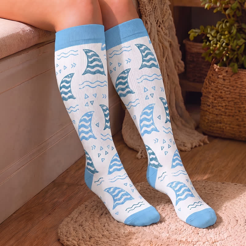 Ocean Wave Kompressionsstrümpfe in Übergröße - image 3