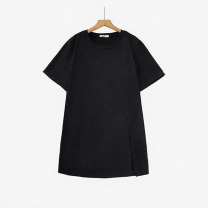 Lässige Blusen mit asymmetrischem Seitenschlitz - Schwarz - 6XL - image 2