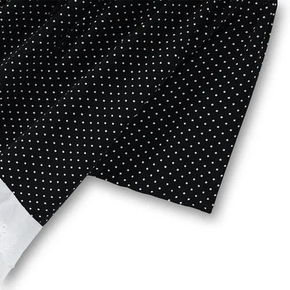 Tunika-Top mit Polka-Dots, Bindekragen und Rüschensaum - image 2