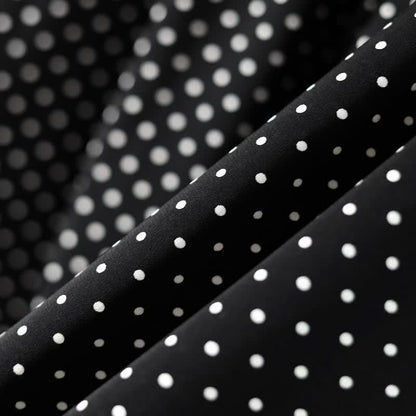 Tunika-Top mit Polka-Dots, Bindekragen und Rüschensaum - image 4
