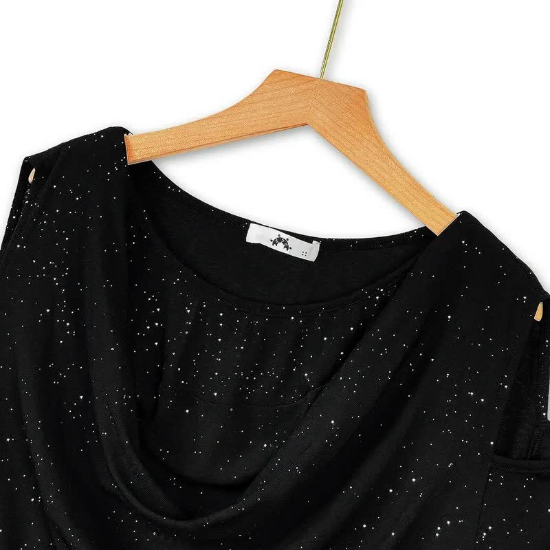 Zweiteiliges Rock-Set mit drapiertem Cut-Out-Schultern und Midi-Länge - image 2