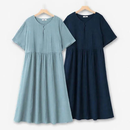 Luftiges Midikleid mit Knopfleiste - image 0