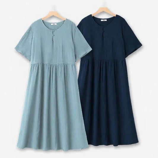 Luftiges Midikleid mit Knopfleiste - image 0