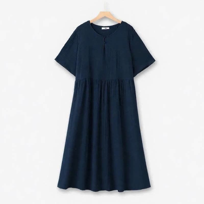 Luftiges Midikleid mit Knopfleiste - Dunkelblau - 6XL - image 1