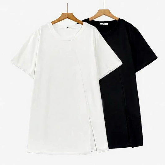 Lässige Blusen mit asymmetrischem Seitenschlitz - image 0